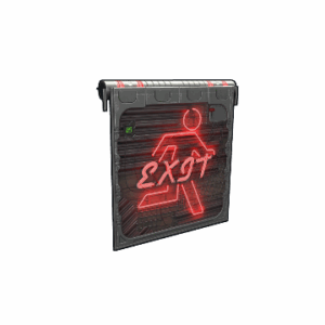 Neon Exit Garage Door