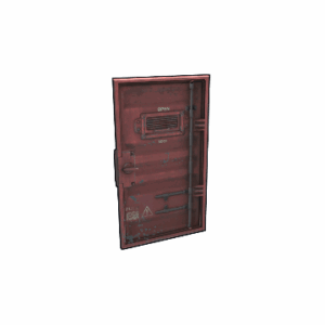 Red Armored Container Door