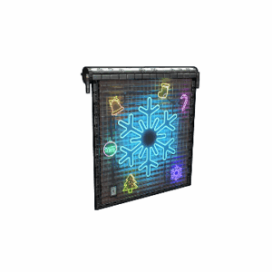 Neon Snowflake Garage Door