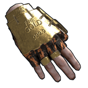 Gold Chains Roadsign Gloves