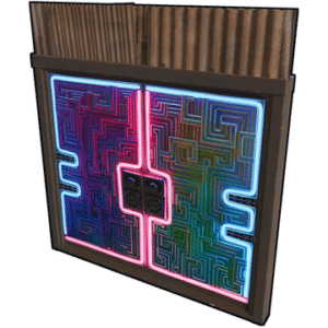 Neon Bismuth Metal Double Door