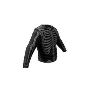 Skeleton Costume Burlap Shirt